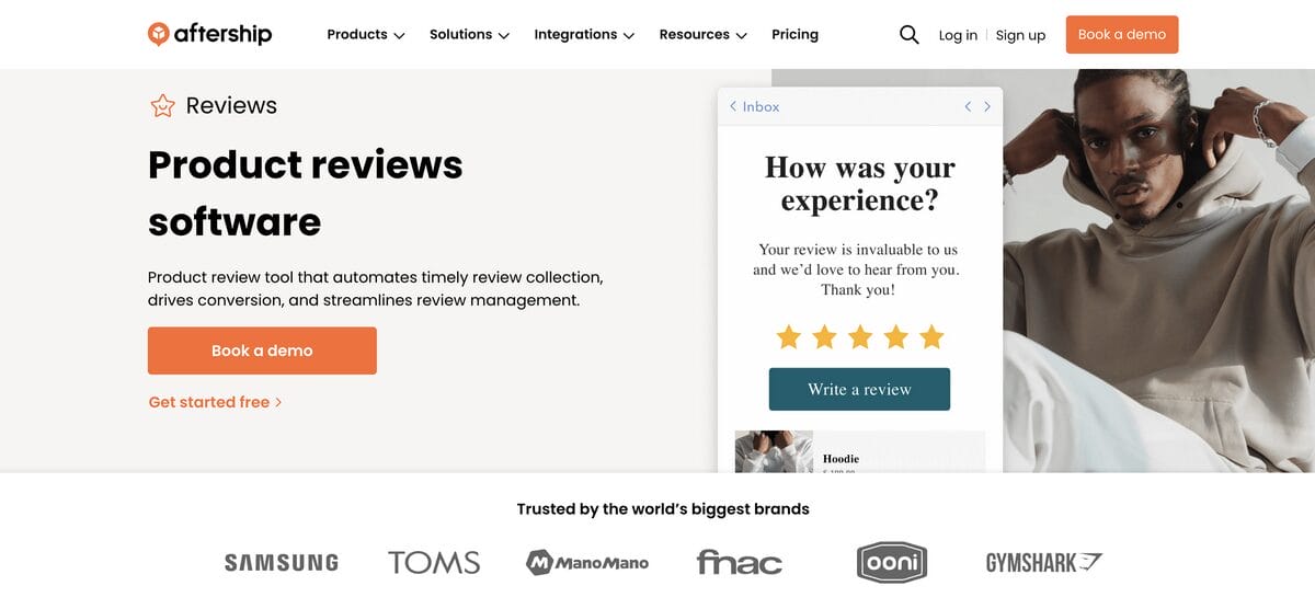 AfterShip's product reviews page, formerly known as Automizely Reviews, one of the best Shopify review apps