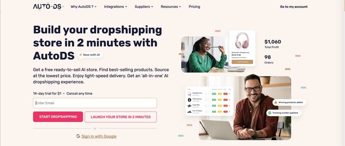 How users can integrate AutoDS, the all-in-one dropshipping platform, with Shopify review apps