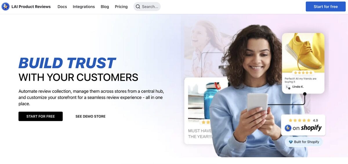 LAI Product Reviews, one of the best Shopify review apps