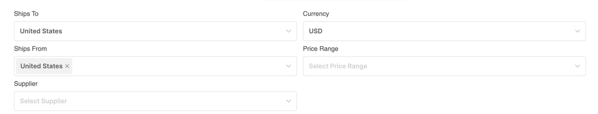 Find trending products with AutoDS using its location filters