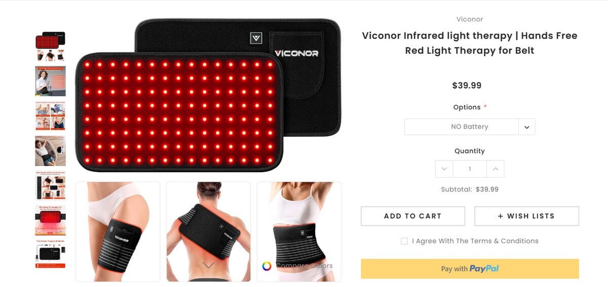Seller’s Website of dropshipping products for November red light therapy massage mat