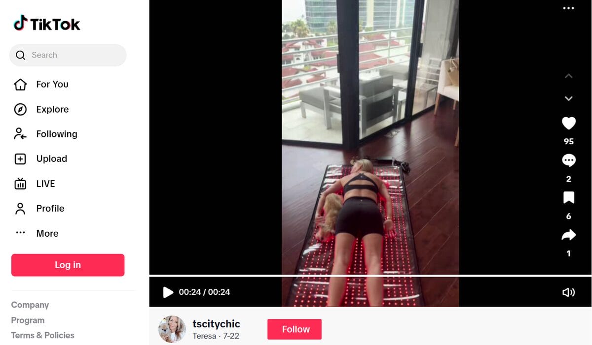TikTok Ad of products to dropship in November Red Light Therapy Massage Mat