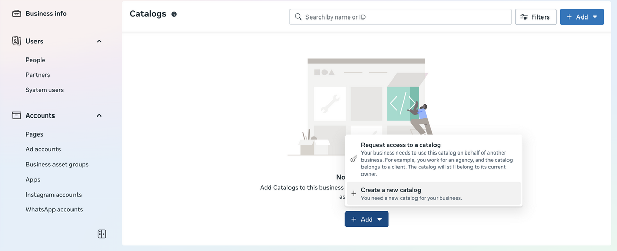 Add a catalog on Facebook Shops for a Marketplace vs Facebook Shops comparison