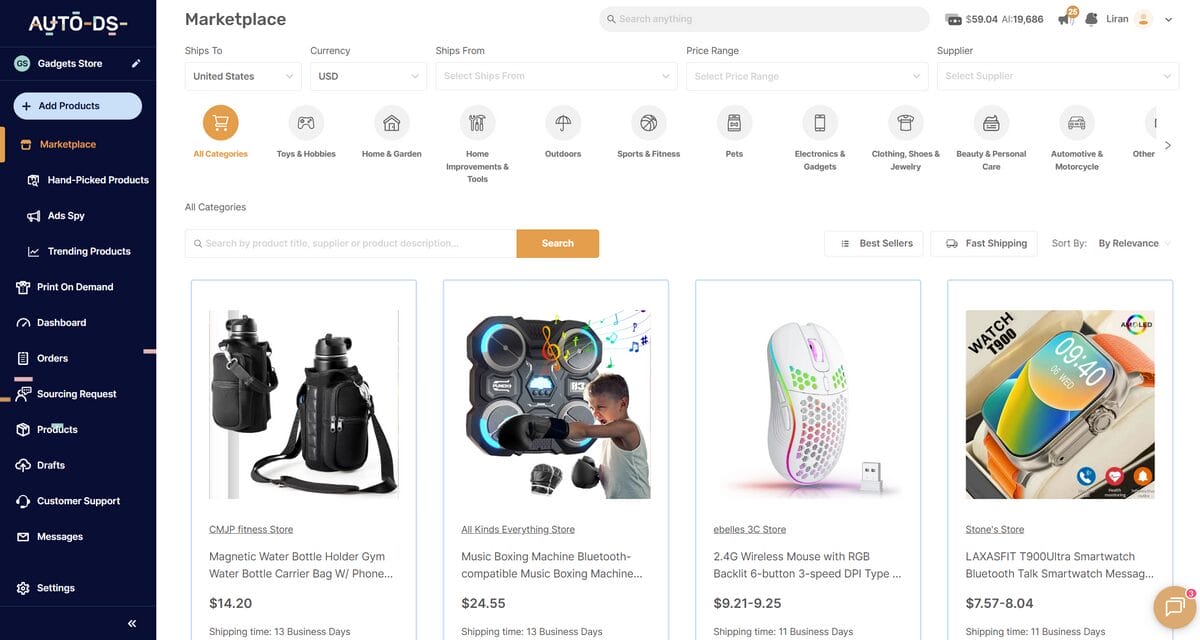 AutoDS Marketplace Overview For Dropshipping Comparison