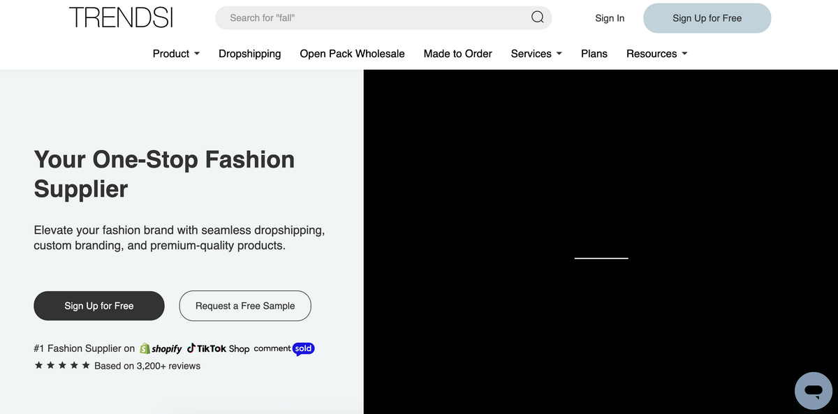 Trendsi, one of the platforms to add white label products to your dropshipping store