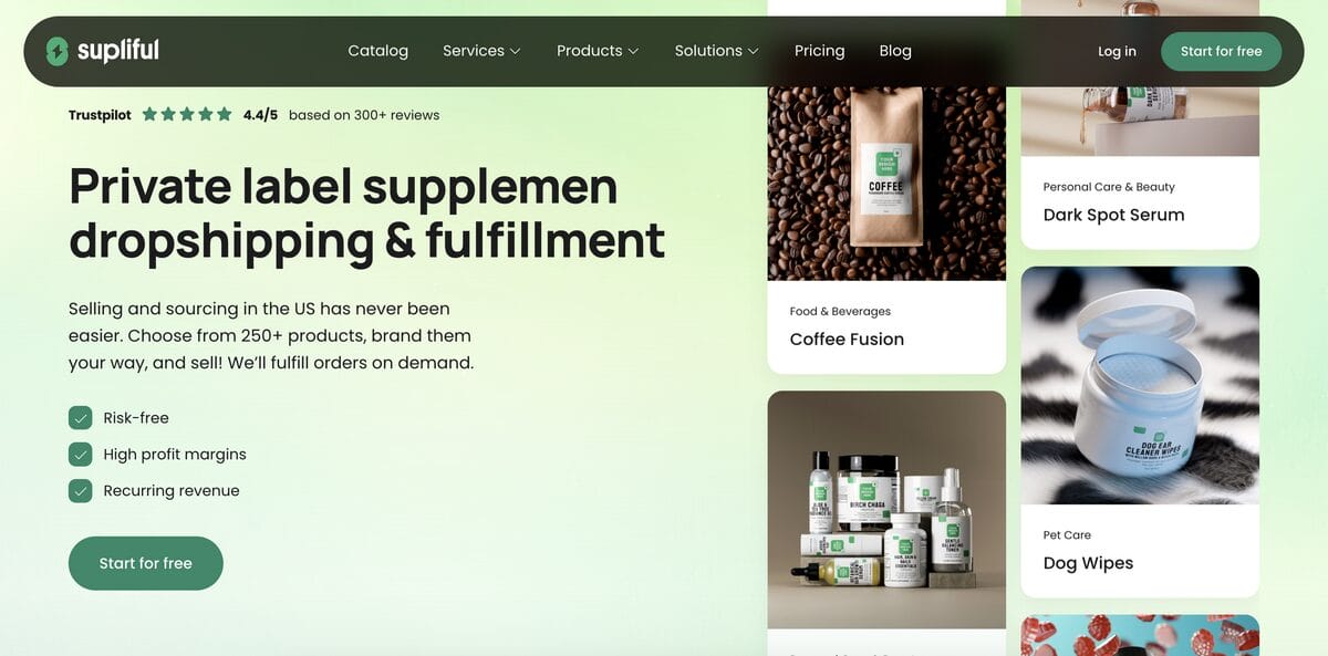 Supliful, one of the platforms to add white label products to your dropshipping store