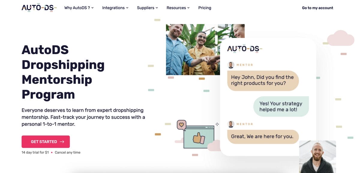 AutoDS's Mentorship Program, one of the best dropshipping courses