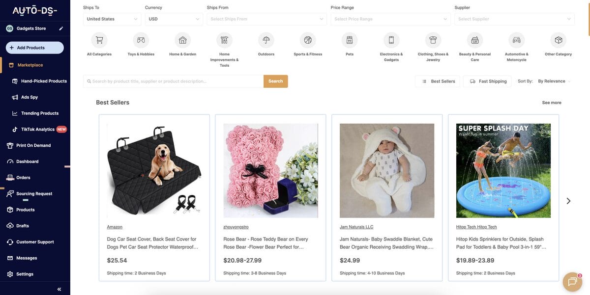 Using AutoDS marketplace for legal dropshipping