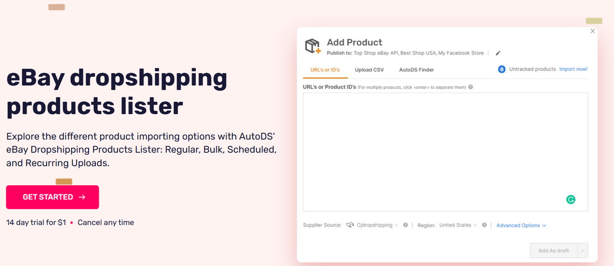 AutoDS eBay product listing tool to avoid breaking dropshipping policy