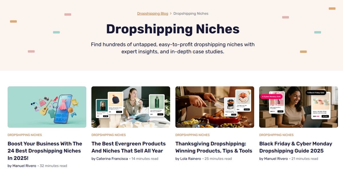 AutoDS Dropshipping Niches Blog Section to avoid eCommerce Mistakes