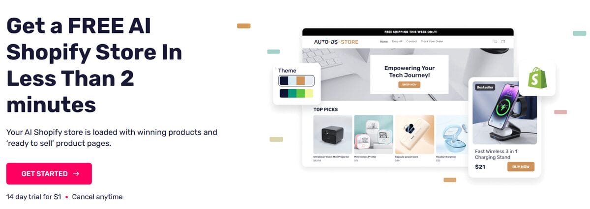 Avoid eCommerce Mistakes with AutoDS AI-Built Shopify Store