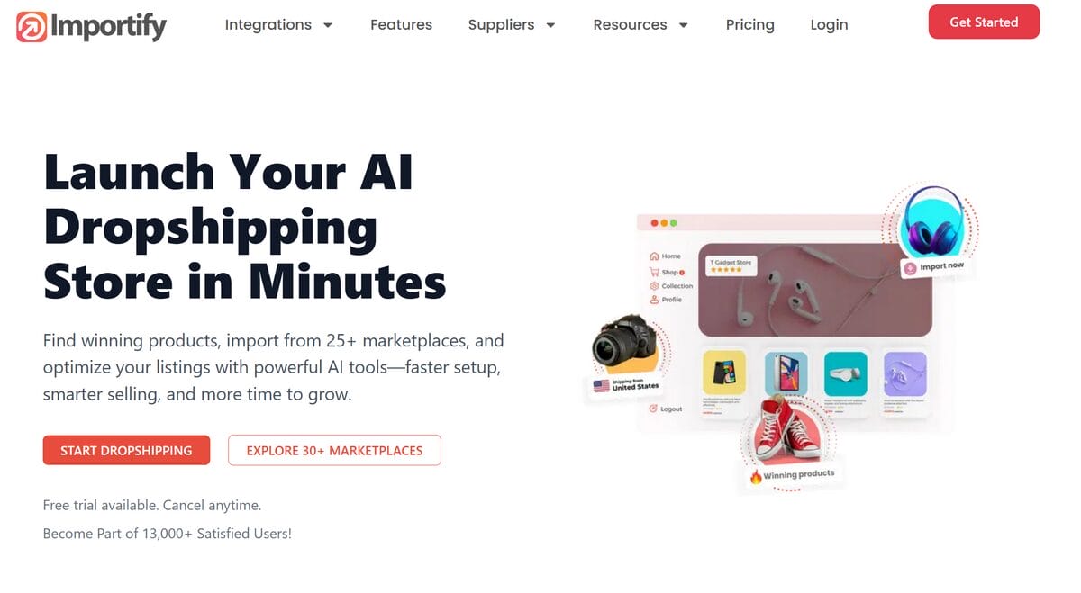 Importify dropshipping product importer comparison