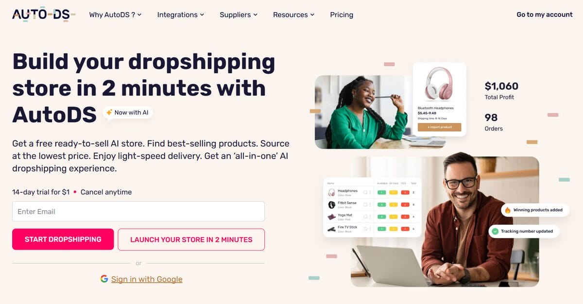 AutoDS the perfect bridge between CJdropshipping and Shopify