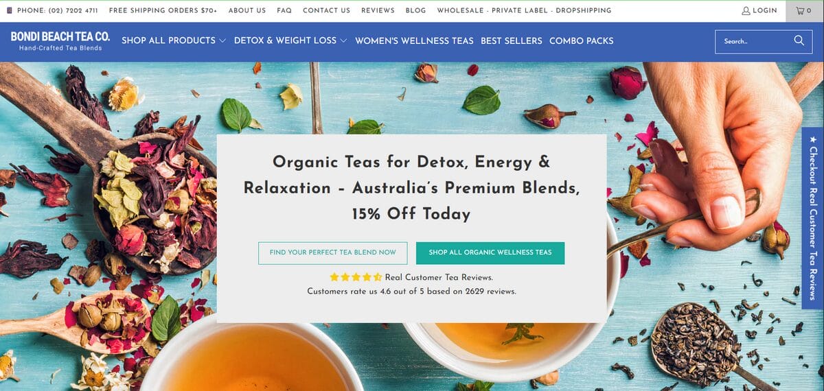 Bondi Beach Tea AU supplier