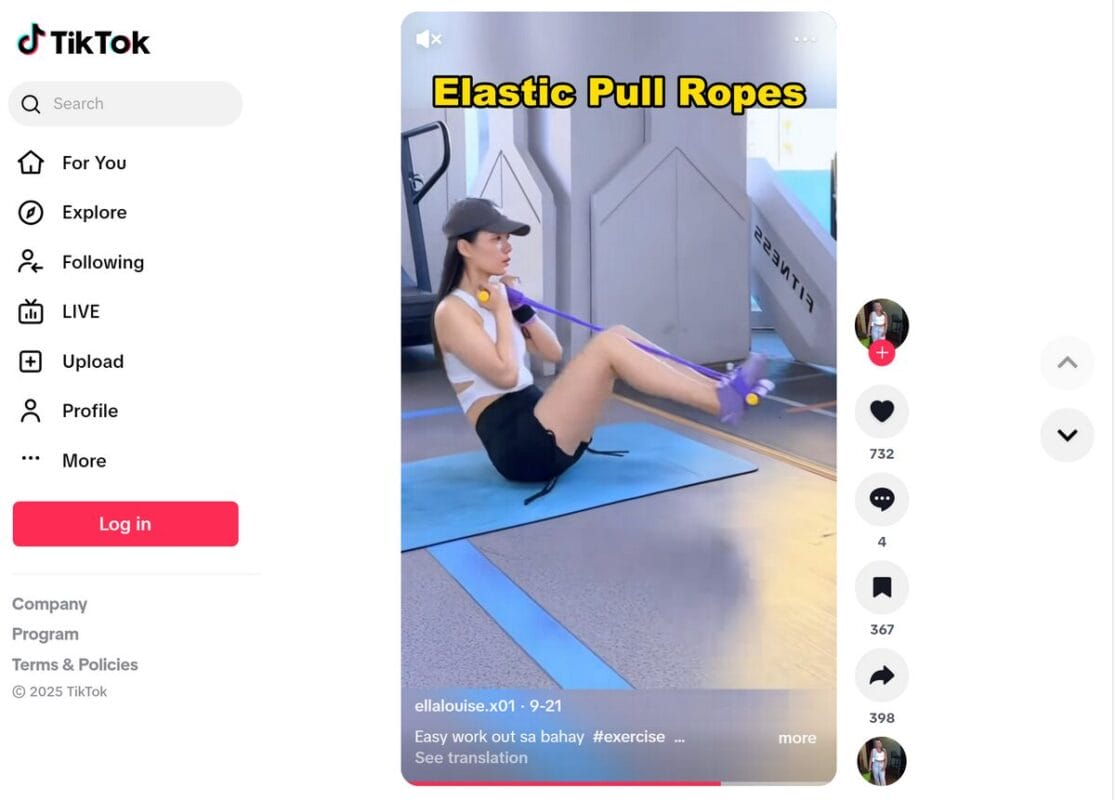 abdominal trainer TikTok ad