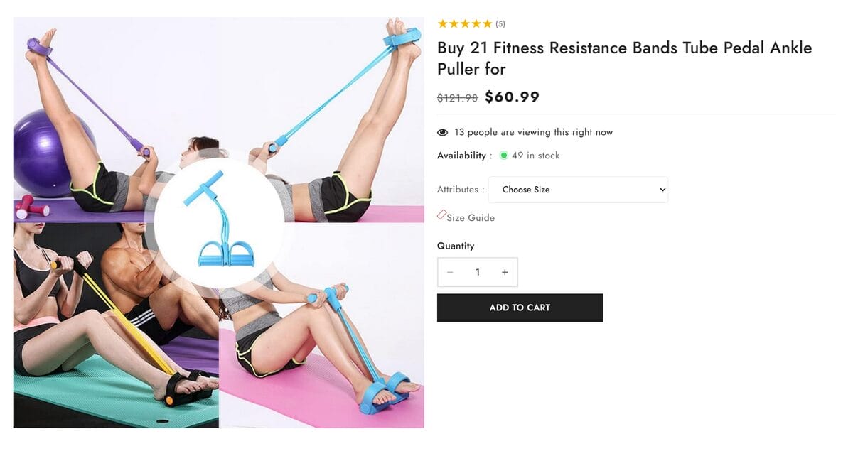 abdominal trainer website example for dropshipping