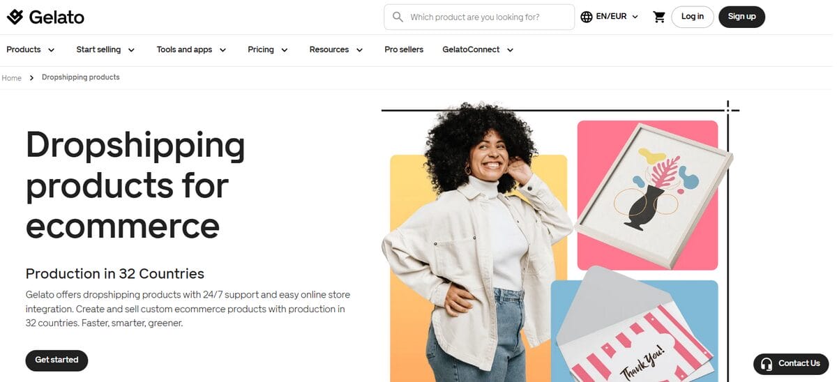 Print-on-Demand service by Gelato dropshipping platform vs AutoDS