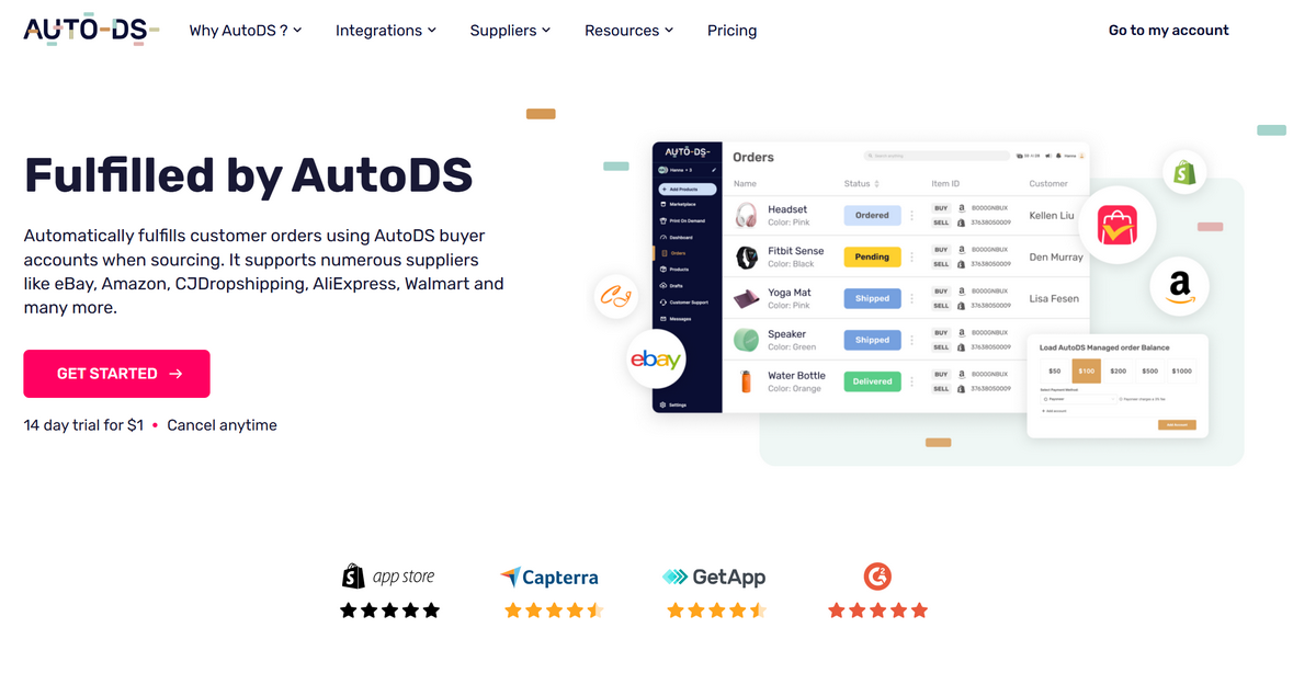 Fulfilled by AutoDS for dropshipping automation