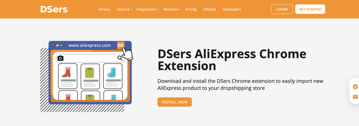 DSers' dropshipping Chrome extension