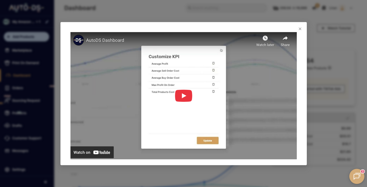AutoDS's in-app visual walkthroughs for ease of use