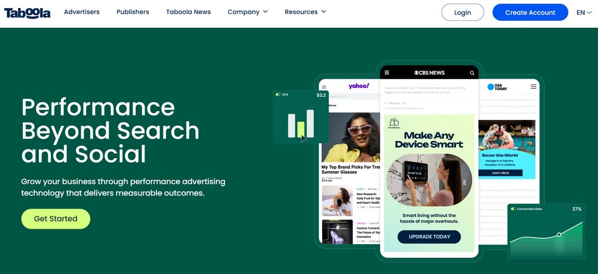 Top platform for native ads for eCommerce Taboola