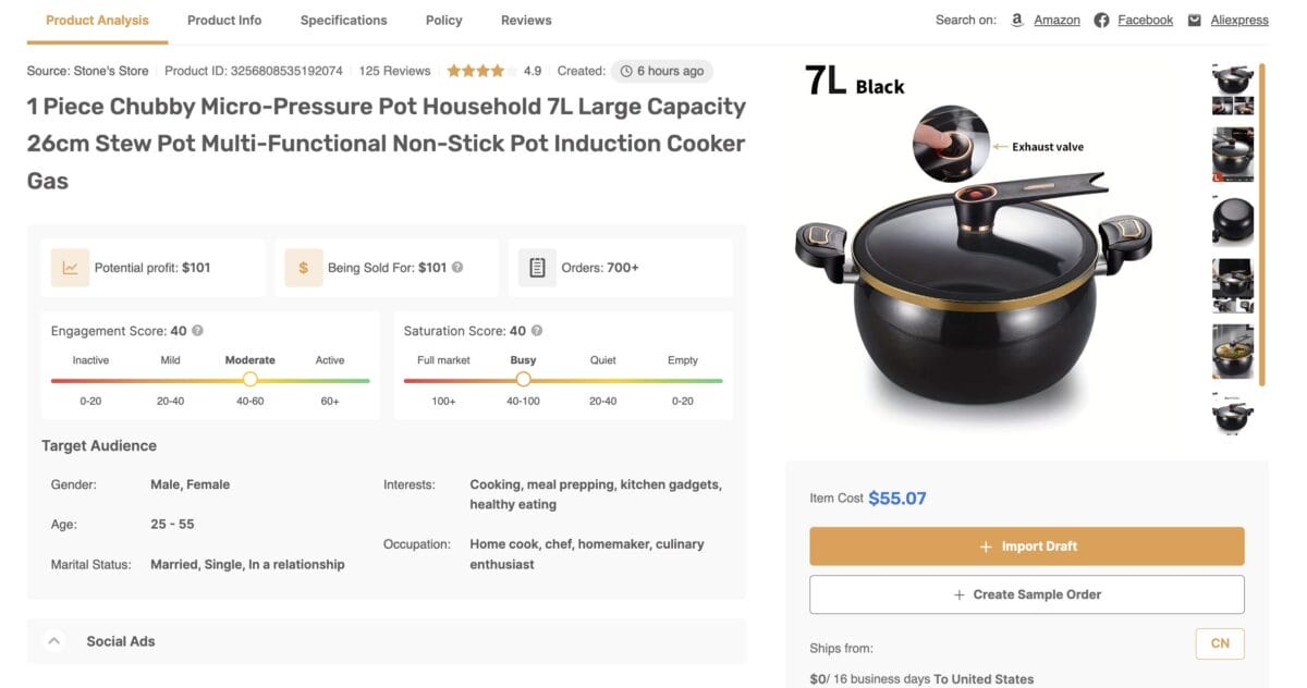 AutoDS's market data, the all-in-one dropshipping platform that top Shopify dropshippers choose over free alternatives