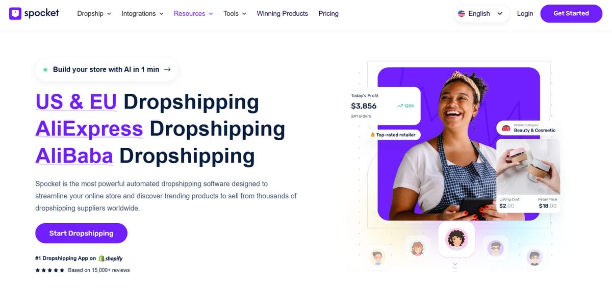 AutoDS vs. Spocket Shopify Dropshipping 2026