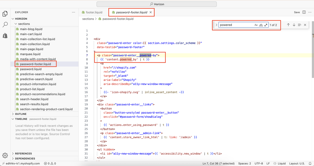 How to remove ‘Powered By Shopify’ from the password page
