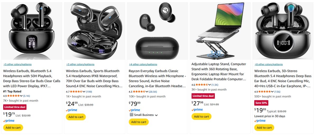 Phone and laptop accessories for product research in Amazon trending niches