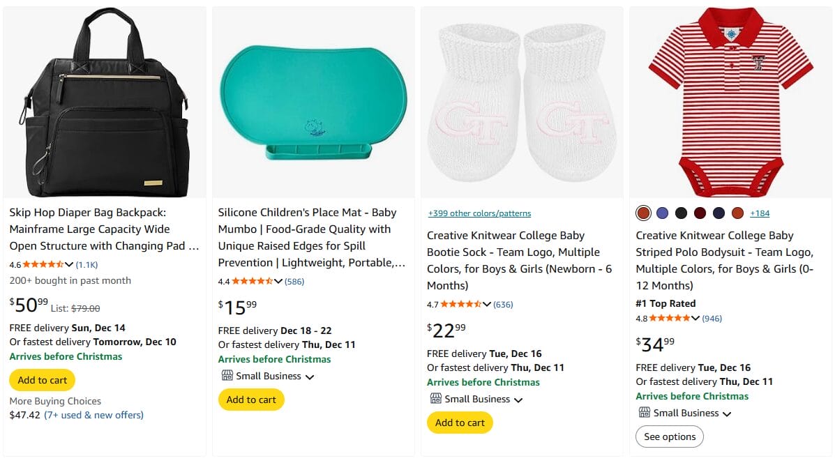Baby essentials items as an Amazon trending niches in 2026 for product research