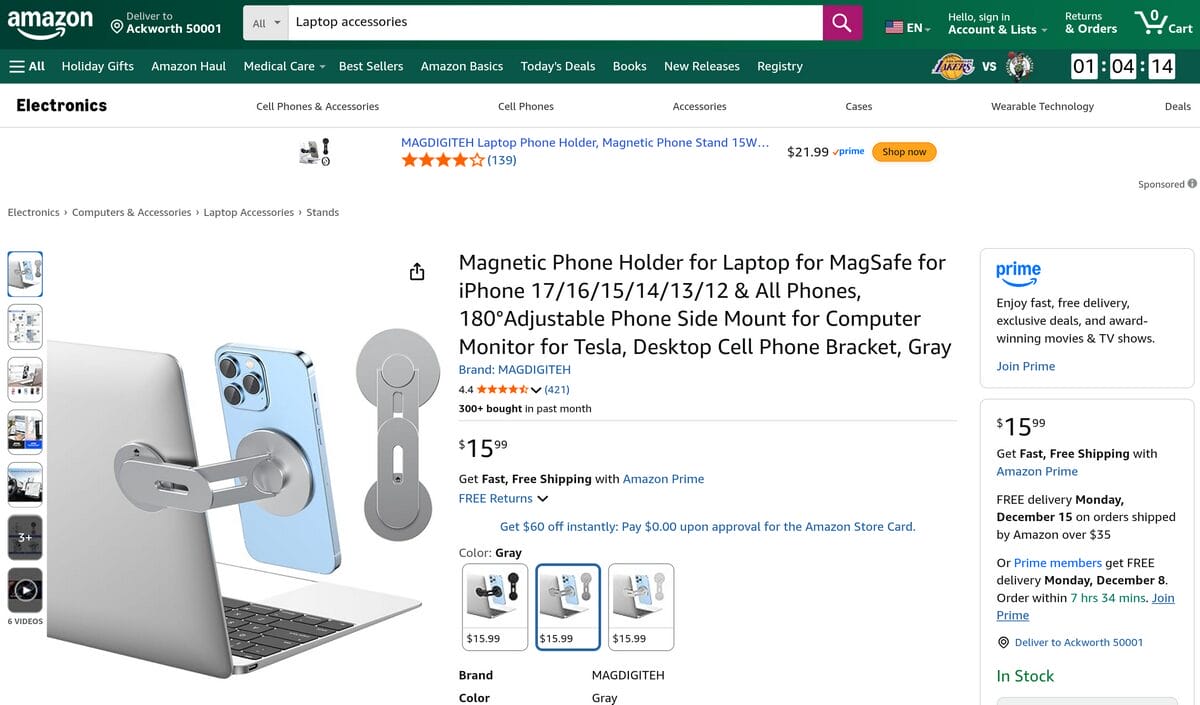 phone and laptop accessories for dropshipping on amazon