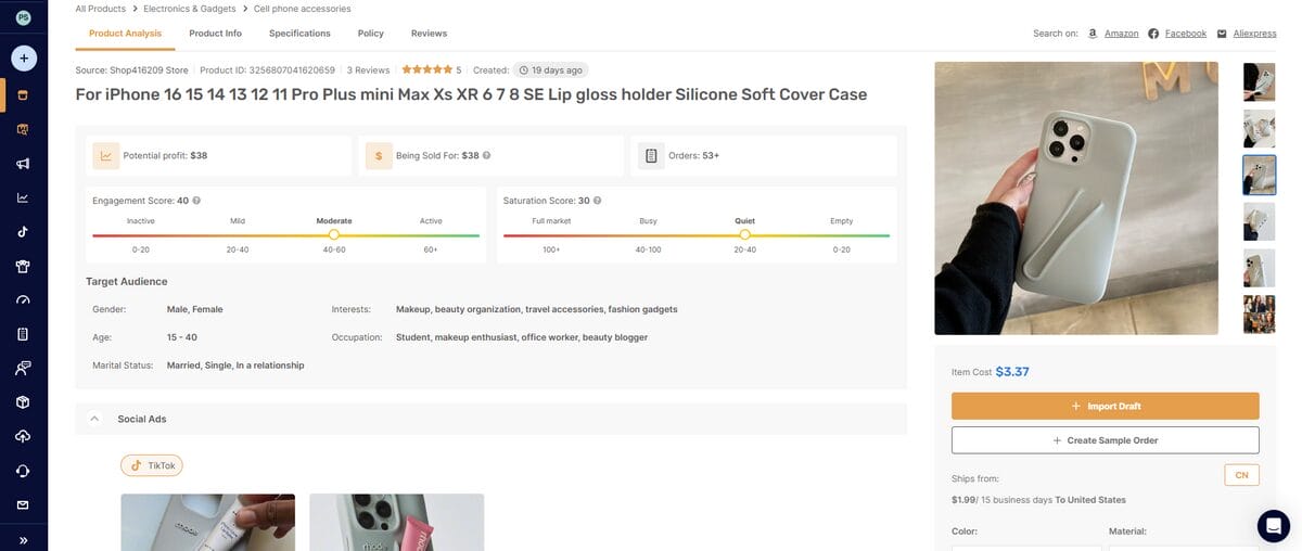 iPhone Lip Gloss Holder Case best dropshipping products for January 2026