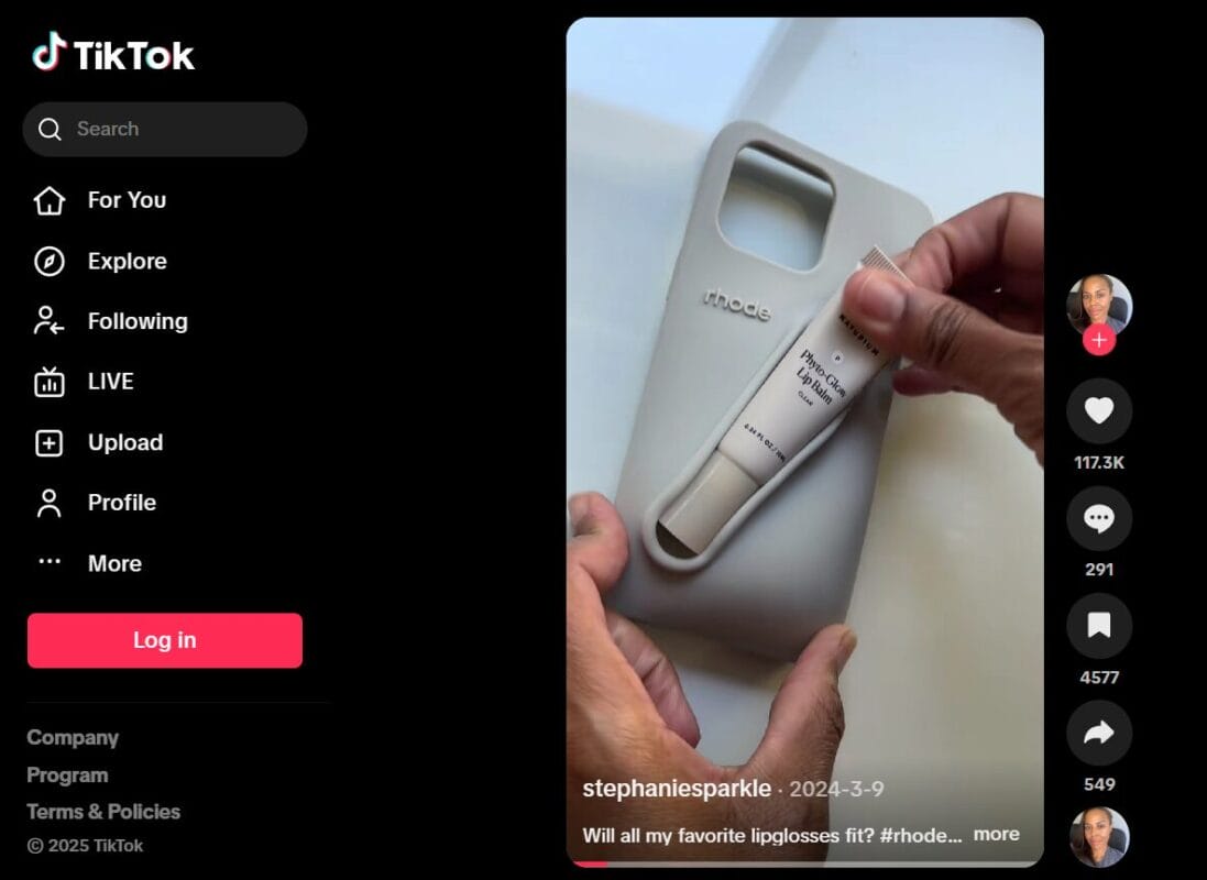 iPhone Lip Gloss Holder Case TikTok ad review for dropshipping