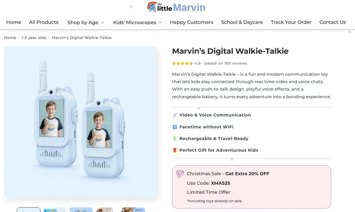 Video Walkie Talkies for Kids Seller dropshipping website