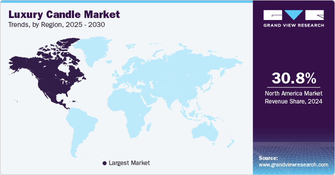 Luxury candle market trends by region according to Grand View Research