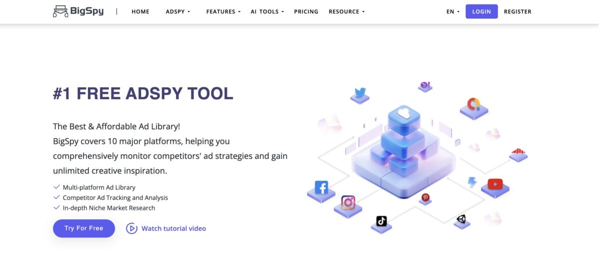 BigSpy, one of the Dropispy alternatives