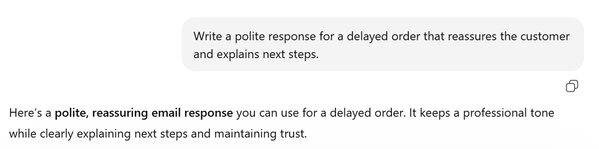 ChatGPT prompts for dropshipping customer support
