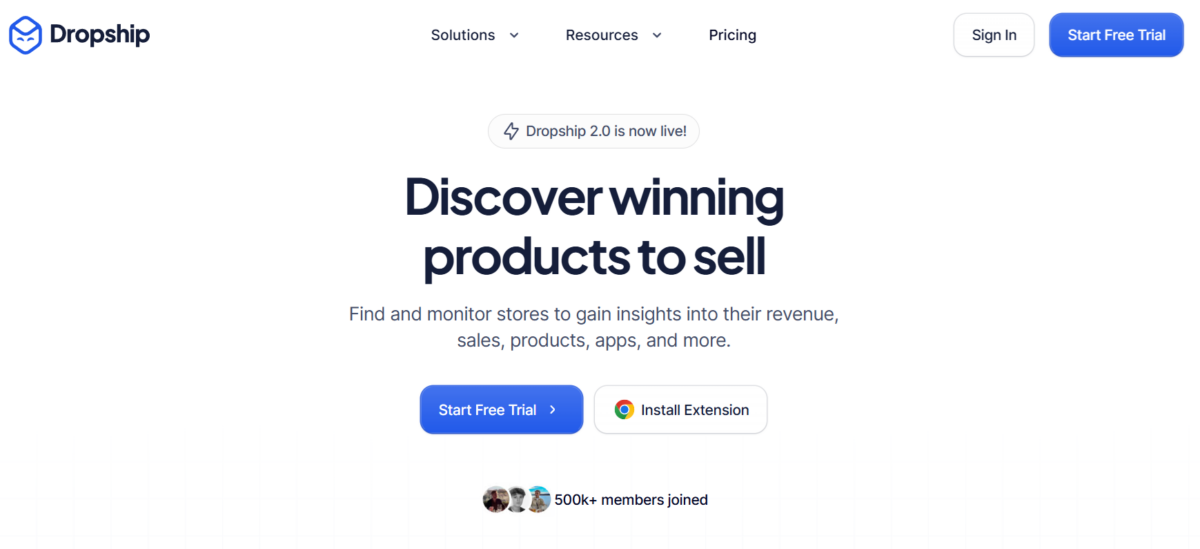 Dropship.io alternative to Minea ads spy tool