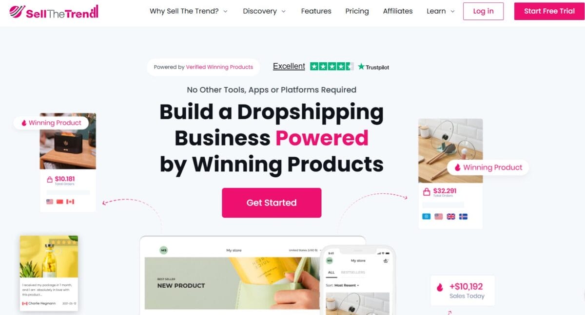 Sell the trend alternative to Minea for dropshipping