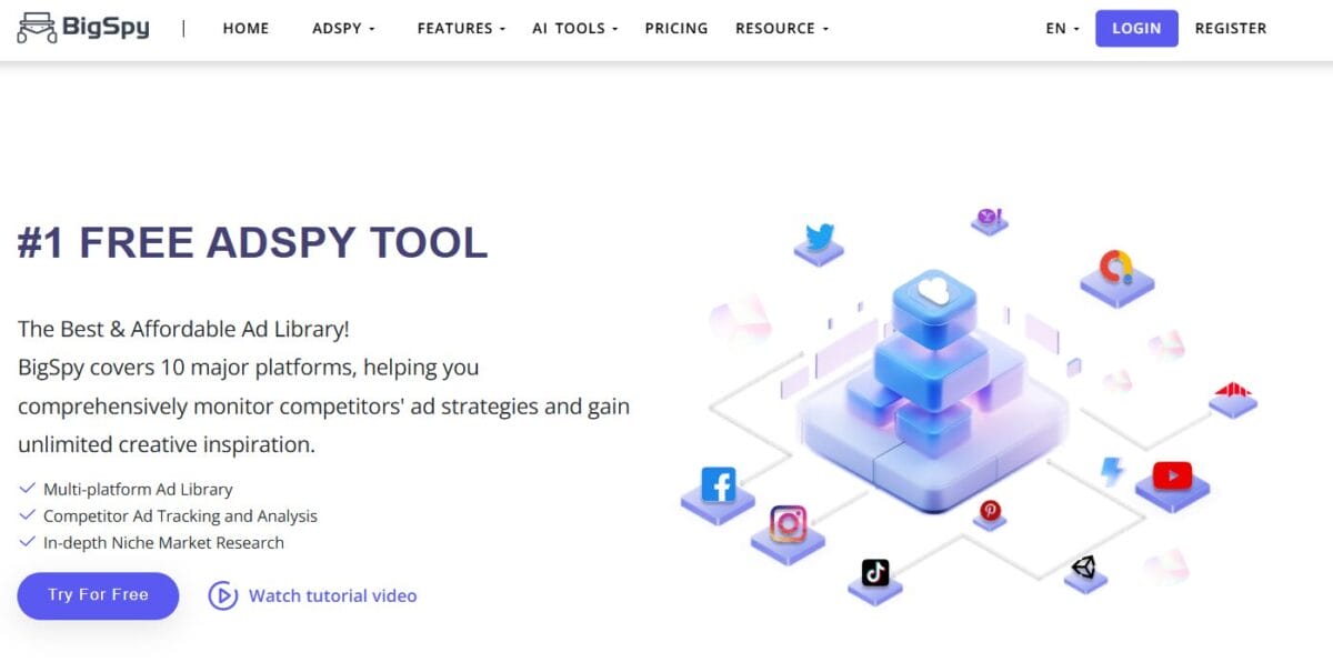 Big Spy alternative or Minea ads spy tool for dropshipping