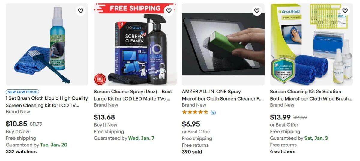Screen cleaning kits for dropshipping mobile gadgets best products