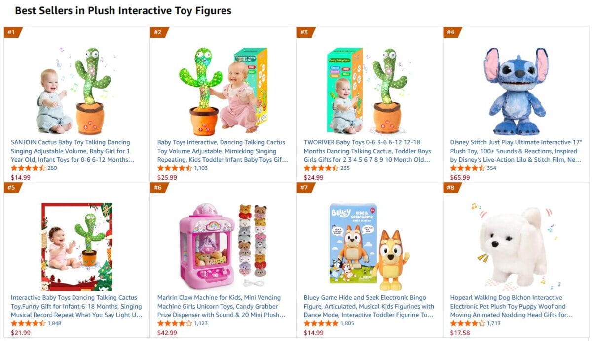 Dropshipping kids toys best products interactive plush items
