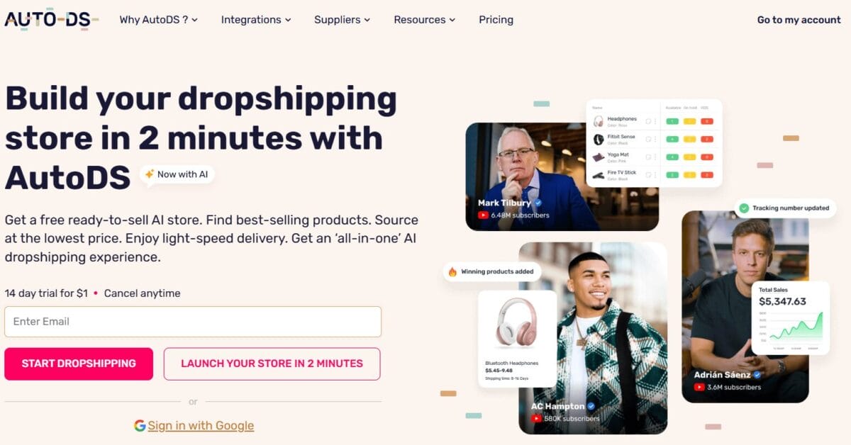 AutoDS automation platform for dropshipping kids toys