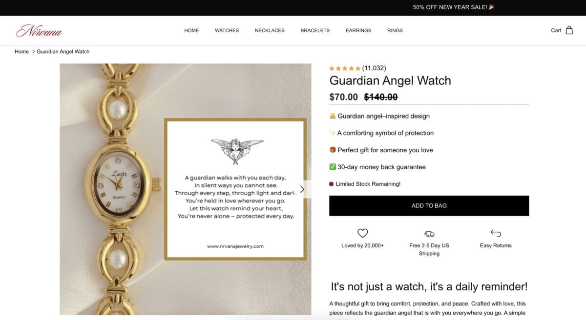 Seller listing of an elegant Pearl Bracelet, among the top 10 products to dropship in February 2026