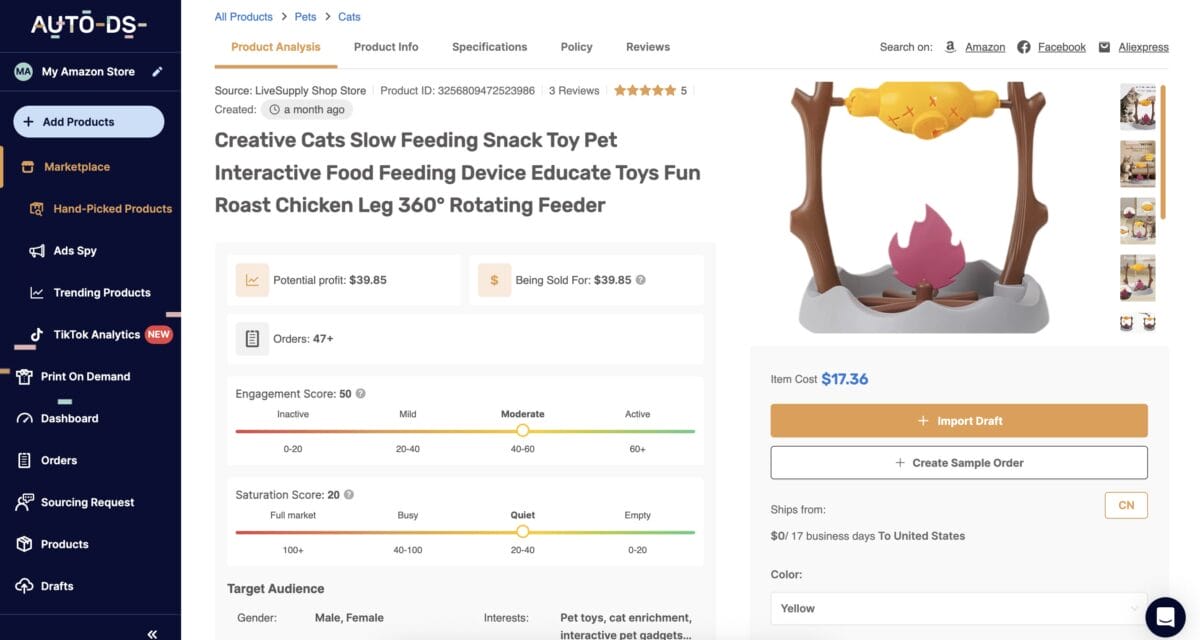 Pet Slow-Feeding Snack Toy, among the top 10 products to dropship in February 2026