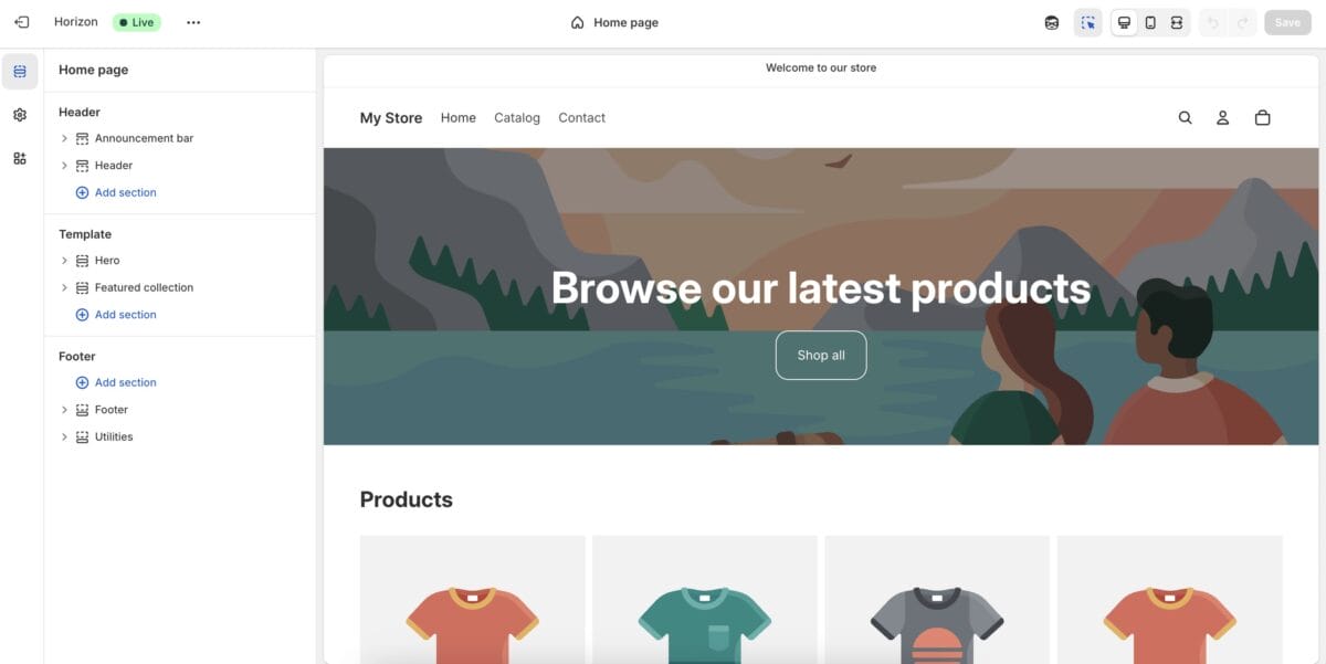 Site customization to sell on Shopify