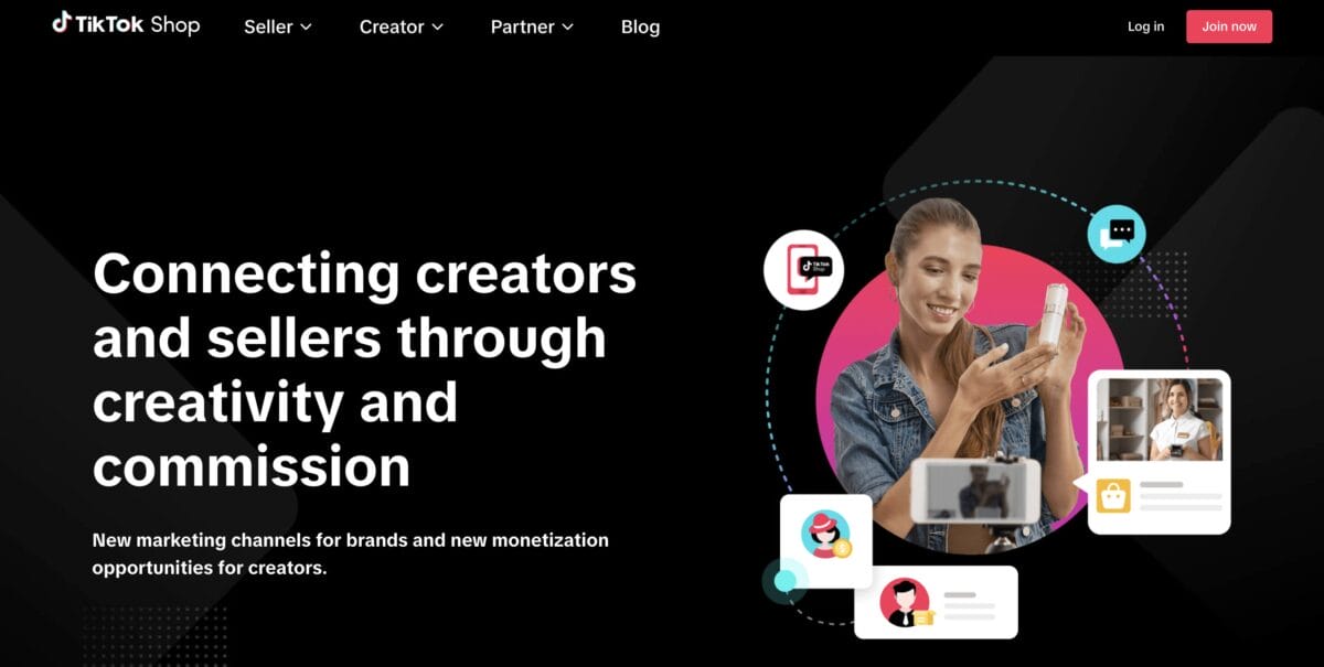 TikTok Shop Affiliate Program's homepage