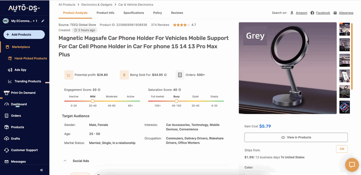 Magnetic Stand Phone Holder, one of the top dropshipping products of 2025