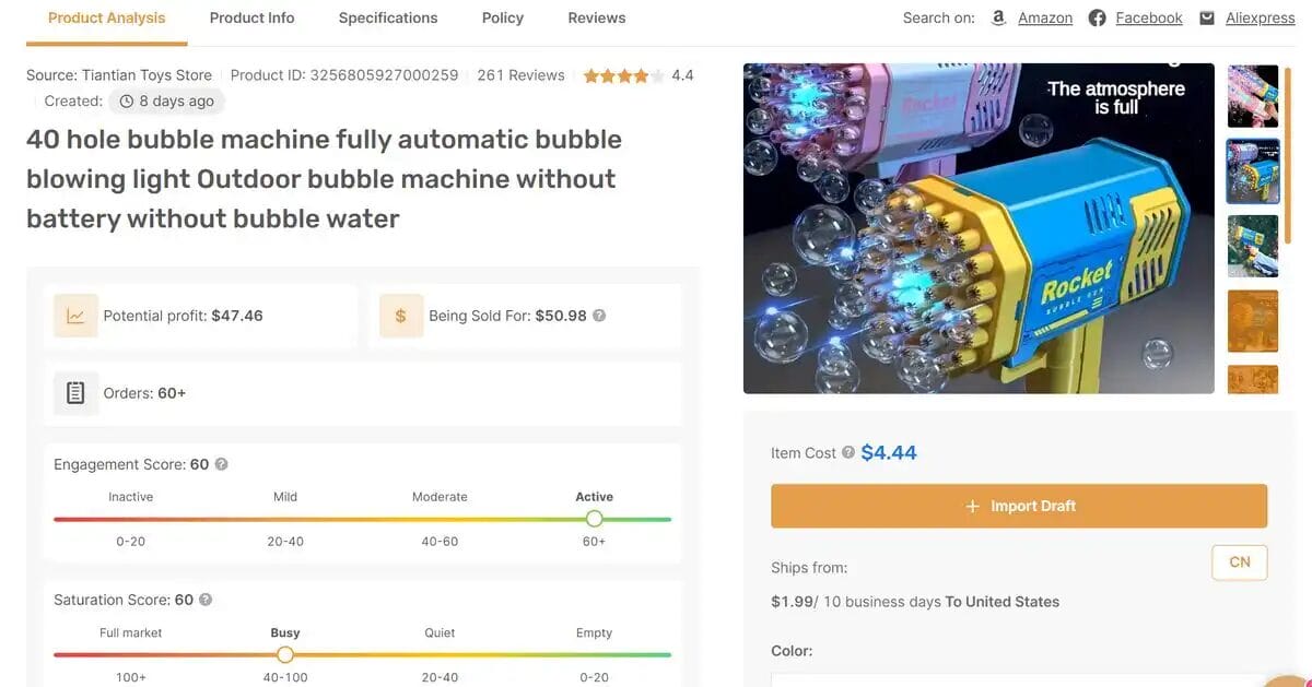 Bubble machine, one of the top dropshipping products of 2025