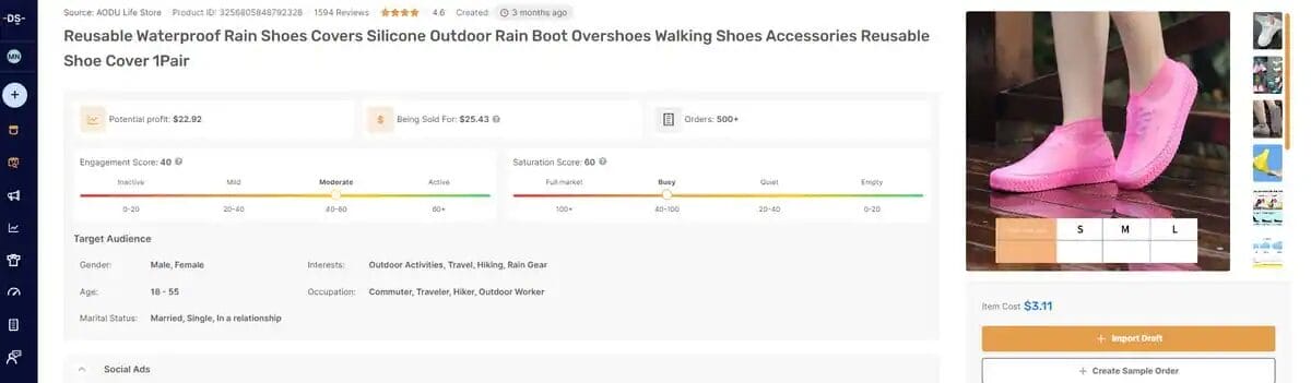 Rain shoes, one of the top dropshipping products of 2025